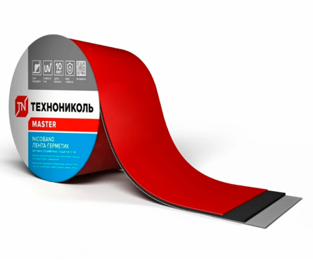 Самоклеящаяся герметизирующая лента NICOBAND цвет красный, длина 3 м, ширина 5 см Фотография_1