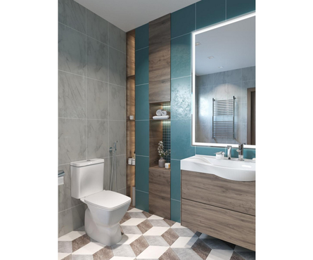 Унитаз-компакт Нео (гор.вып. нижн. подв) 2 кн.арм Oliveira дюр. сид. САНТЕК Фотография_2