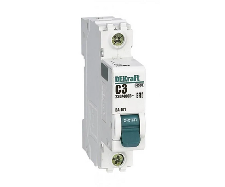Выключатель автоматический модульный 1п C 3А DeKaft 11051DEK SCHNEIDER ELECTRIC Фотография_0
