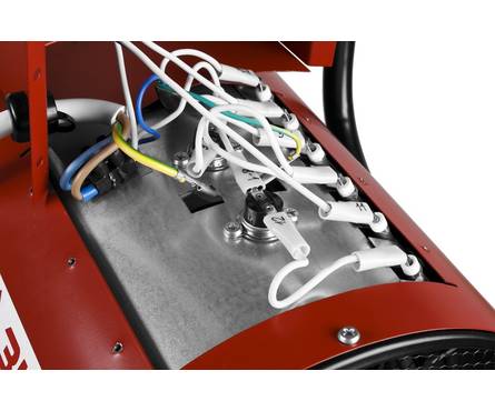 Тепловая пушка ЗУБР КОМПАКТ электрическая, 4,5/3 кВт, 220 В, гладкий нержавеющий ТЭН, термостат Фотография_3