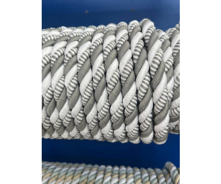 Шнур декоративный 12 мм белый/серый/узор Фотография_3