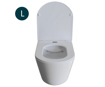 Унитаз подвесной безободковый сид.дюропласт микролифт белый глянец TREND WAVE Фотография_3