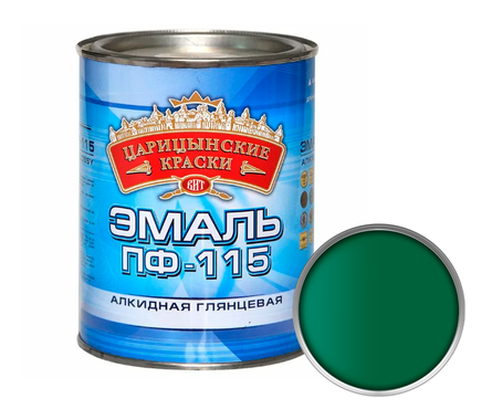 Эмаль Царицынские краски ПФ-115 универсальная, зеленая (1.9 кг) Фотография_0