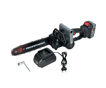 Пила цепная аккумуляторная бесщеточная 300 мм 18 В Li-ion 1 АКБ 4 А*ч, ЗУ PROFIPOWER Фотография_2