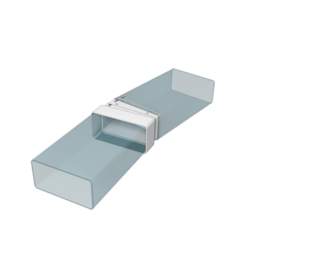 Колено разноугловое горизонтальное Event ПВХ белое, 60х120 мм Фотография_3