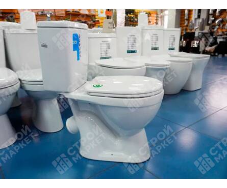 Унитаз-компакт ROSA «Лира» белый, фарфор, косой выпуск, нижний подвод воды Фотография_3