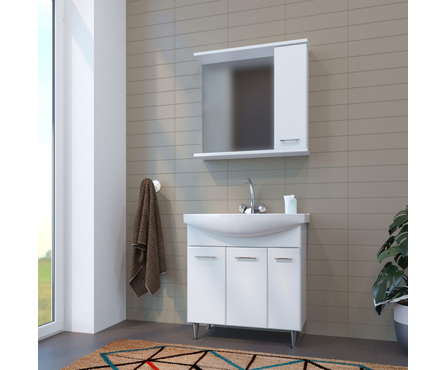 Тумба для ванной MIXLINE «Вега-75» с умывальником «Элеганс-75» Фотография_2