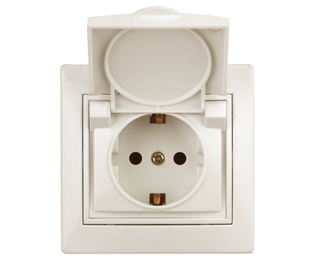 Розетка 1-я с/з слоновая кость Intro Plano 16А-250В 1-203-02 Б0027612 Фотография_1