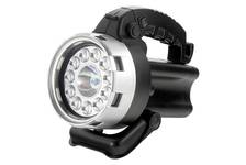 Фонарик поисковый, аккумуляторный, галоген 25W + 11 светодиодов STERN