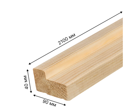 Брус дверной коробки 90х40x2100 мм сорт АВ хвоя Фотография_1