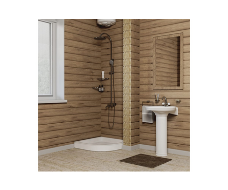 Поддон стальной 900х900х150 мм полукруг d 50 мм Фотография_1