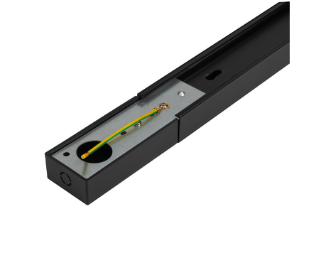Шинопровод однофазный PTR 2M-BL L2000 накладной/подвесной для трекового освещения черный JazzWay Фотография_3