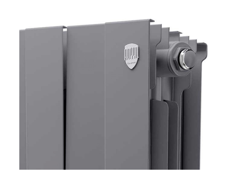 Радиатор биметаллический 300х100 мм 8 секций PianoForte серый Satin ROYAL THERMO Фотография_3