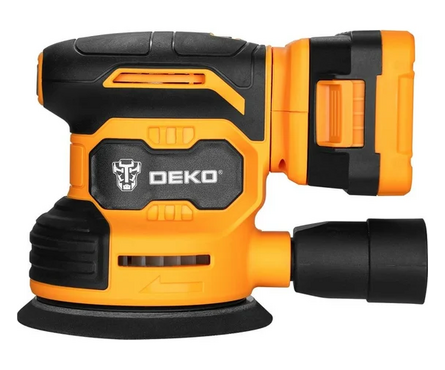 Шлифмашина эксцентриковая аккумуляторная 125 мм, 20 В, АКБ 1, 2 Ач DKCG20-125 DEKO Фотография_2