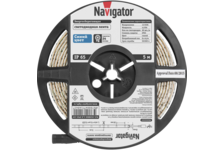 Лента светодиодная Navigator LED^60/м, 5м, 4.8w/m, 12В, IP65, синий