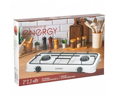 Плита газовая настольная 2 конфорки EN-007 ENERGY Фотография_3