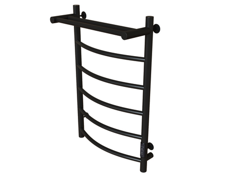 Полотенцесушитель электрический 80х50 см подкл. универсальное черный матовый таймер 336 Вт CAPELLA MIXLINE Фотография_3