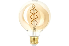 Лампа светодиодная филаментовая Эра G95 спираль 7 Вт, шар, золотой, теплый свет, Е27