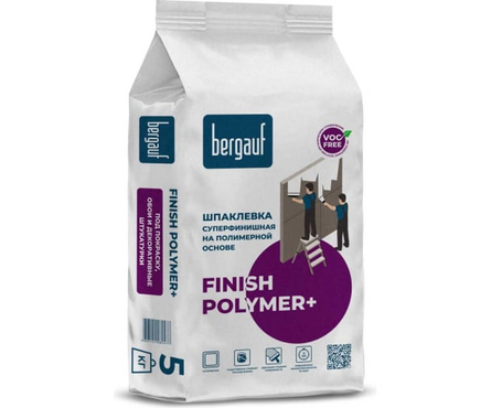 Шпаклевка полимерная финишная BERGAUF Finish Polymer+ 5 кг  Фотография_0