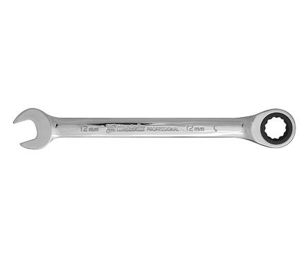 Ключ комбинированный трещоточный MATRIX PROFESSIONAL, 12 мм, CrV, зеркальный хром Фотография_0