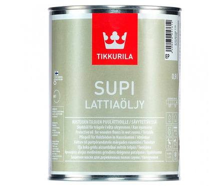 Масло Tikkurila Supi Lattiaöljy для деревянных полов сауны (0.9 л) Фотография_0