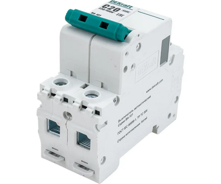 Выключатель автоматический модульный 2п C 20А DeKaft 11067DEK SCHNEIDER ELECTRIC Фотография_1