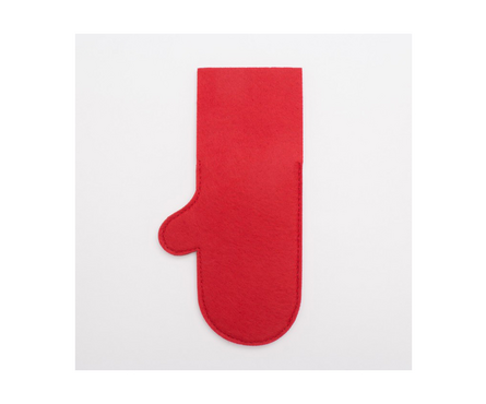 Конверт для столовых предметов фетр 11х21 см Варежка (1шт/уп) Фотография_2