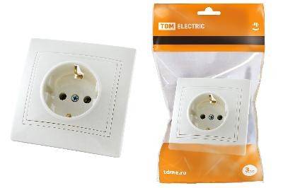 Розетка TDM Таймыр 1-ая, белая, 16А, 250В Фотография_1