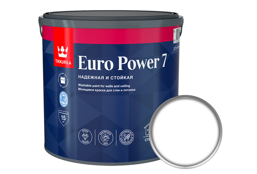 Euro power 7 9л. Tikkurila Euro Power 7 2,7 л. Краска Тиккурила евро повер 7. Краска Euro Matt 3. Tikkurila Euro Power 7 (база а).