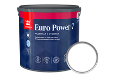 Краска ВД Tikkurila EURO POWER-7 моющаяся для стен и потолков, белая (2.7 л)