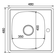 Мойка врезная MIXLINE с сифоном, 3 1/2, 0.6 мм, 48х48x15 см Фотография_1