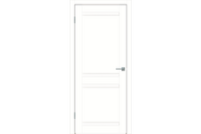 Дверь межкомнатная Дуб Сатин Белый L11 глухая 600х2005 мм