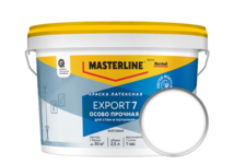 Краска интерьерная моющаяся матовая латексная ВД МАСТЕРЛАЙН МАРШАЛЛ Export 7 белая БАЗА ВW 2.5 л
