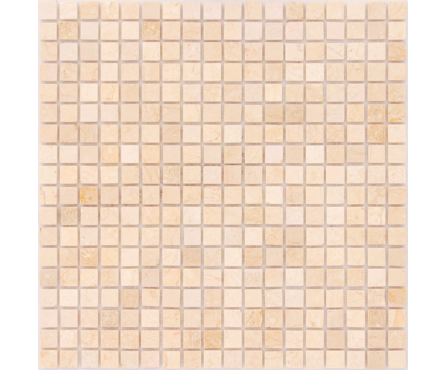 Мозаика Caramelle Mosaic Pietrine Botticino полированная, 305х305х4 мм, чип 15*15 мм Фотография_0