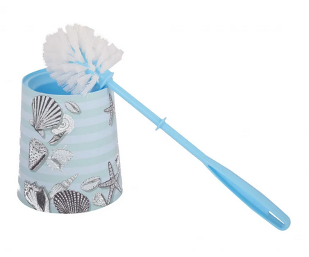 Ершик для унитаза напольный пластиковый синий Морской Фотография_1