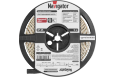 Лента светодиодная Navigator LEDх60/м, 5м, 4.8w/m, 12В, IP65, красный