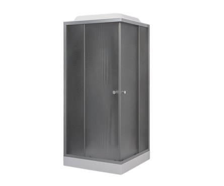 Душевая кабина EvaGold F901BS-Q квадрат 900x900x2280x4 мм, низкий поддон, матовый профиль, черное стекло Фотография_0