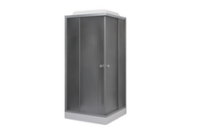 Душевая кабина EvaGold F901BS-Q квадрат 900x900x2280x4 мм, низкий поддон, матовый профиль, черное стекло