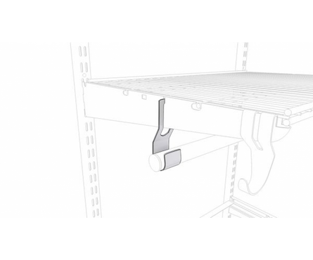 Кронштейн для перекладины гардеробной системы ПАКС Титан белый, 101х31х30 мм Фотография_1