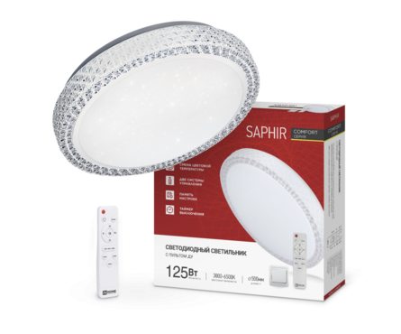 Светильник потолочный светодиодный COMFORT SAPHIR 125 Вт 230В 3000-6500К 10000 лм с пультом IN HOME Фотография_0