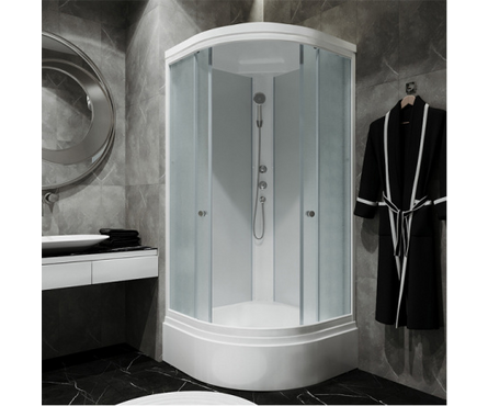 Душевая кабина полукруг 900х900х2280х4 мм средний поддон Градиент Лайт ТРИТОН Фотография_4