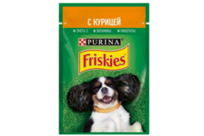 Корм влажный Friskies для взрослых собак, кусочки с курицей в подливе, 85 г
