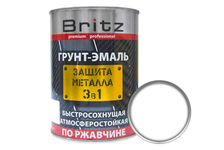 Грунт-эмаль по ржавчине BRITZ Защита металла 3 в 1, белый, 2.2 кг