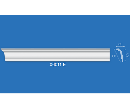 Плинтус потолочный экструдированный 06011Е 30х60х2000 мм Лагом Фотография_1