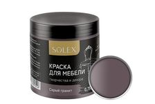 Краска для мебели SOLEX серый гранит 0.75 кг