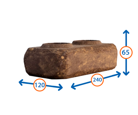 Кирпич облицовочный Ermix Стареный желто-коричневый, 240х120х65 мм, гиперпрессованный Фотография_1