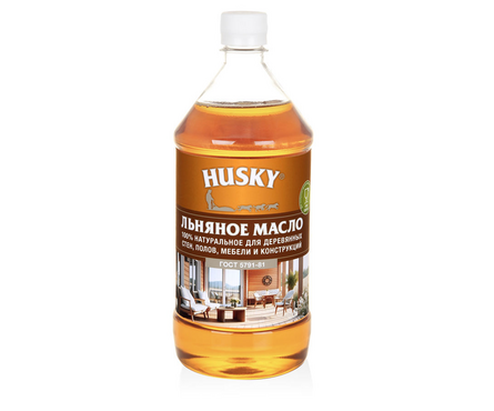 Масло для дерева льняное HUSKY SIBERIAN 1 л Фотография_0