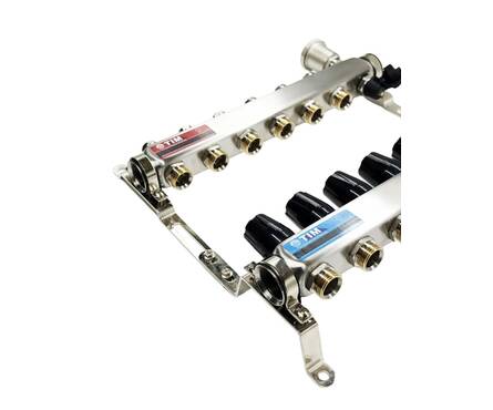 Коллекторная группа без расходомеров без кранов в сборе 6 вых 1х3/4 Фотография_1