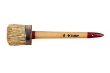 Кисть круглая ЗУБР УНИВЕРСАЛ-МАСТЕР 45мм, натуральная светлая щетина, деревянная ручка