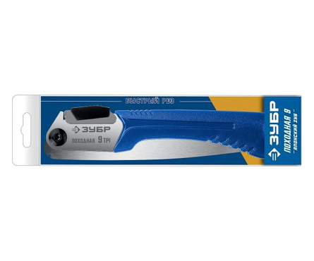 Ножовка по дереву 205 мм, для быстрого реза сырой древисины ПОХОДНАЯ 9 ЗУБР Фотография_1